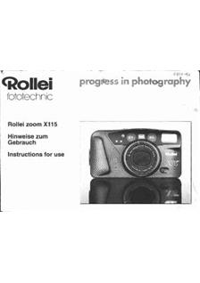 Rollei X 115 manual. Camera Instructions.